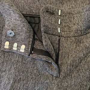 Black and White Tweed Dress Pants